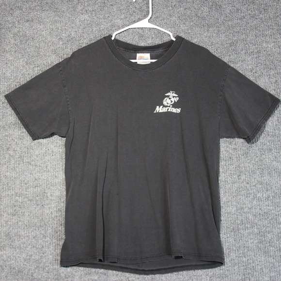 Vintage Marines T Shirt Hanes Heavyweight Graphic Military Mens Adult L - Picture 1 of 7